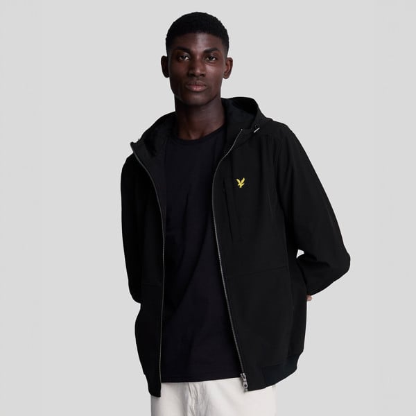 Lyle & Scott Branded Hooded Softshell Jacket - Dark Navy