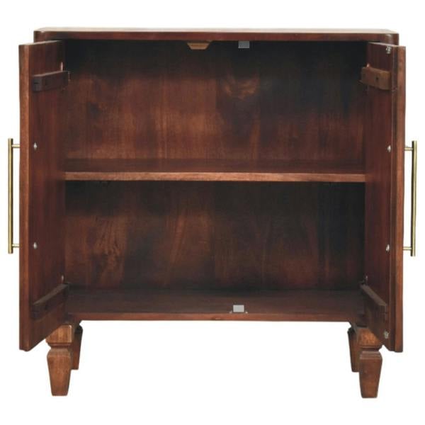 Artisan Furniture Solid Wood Cavallo Cabinet, 2 Doors, Brown
