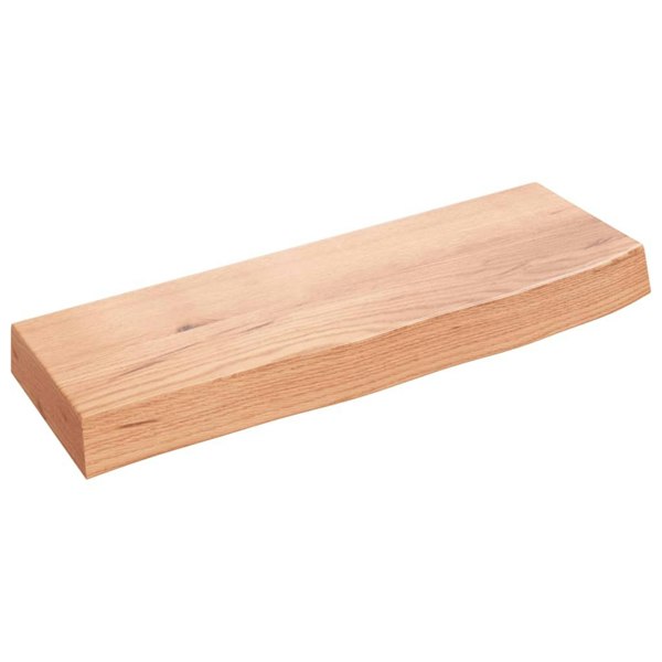 Berkfield Wall Shelf Light Brown 60x20x6 cm Treated Solid Wood Oak
