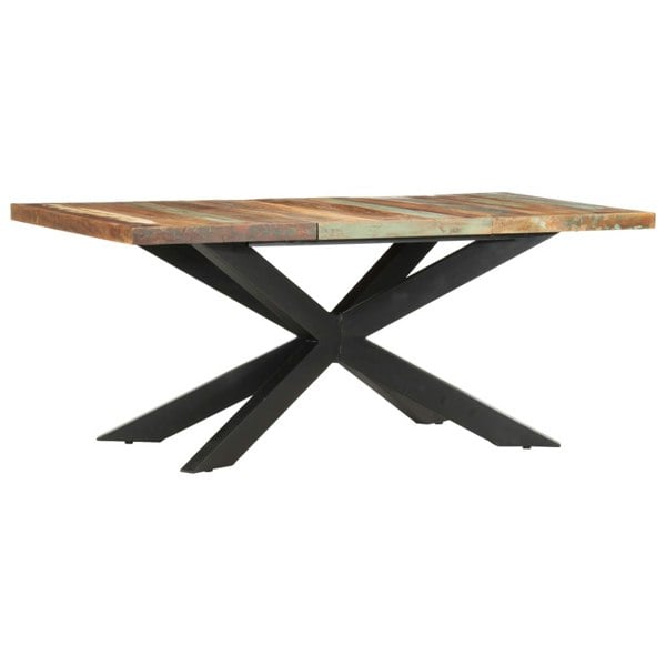 Berkfield Dining Table 180x90x76 cm Solid Reclaimed Wood