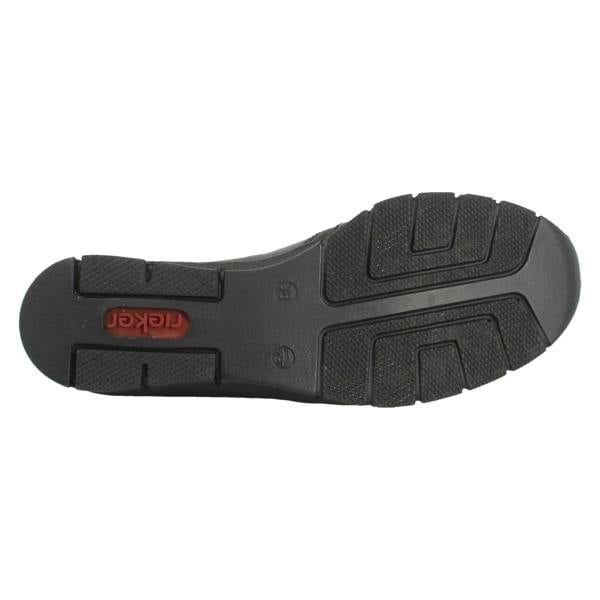 Rieker Ladies Rieker Brogue Detailed Slip On Smart Shoes 53776