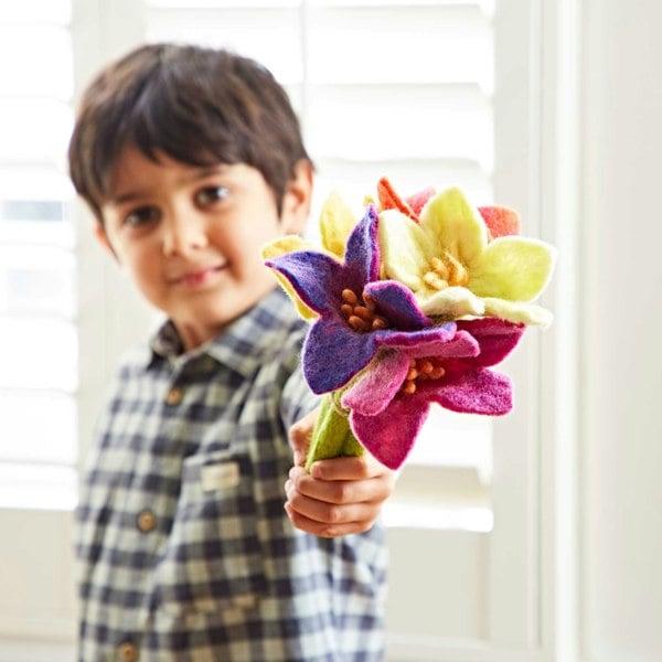 multicolour felt flower bouquet
