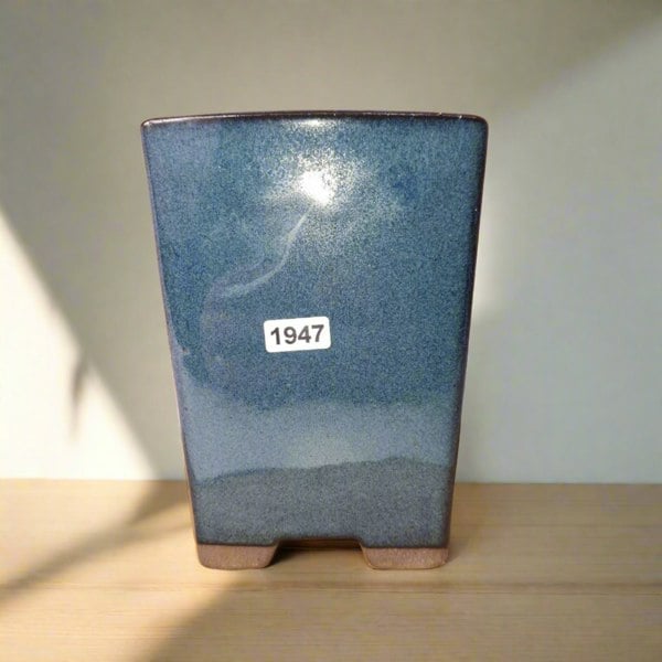 Yorkshire Bonsai 11cm Glazed Bonsai Pot | Cascade | 11cm x 15cm | Blue
