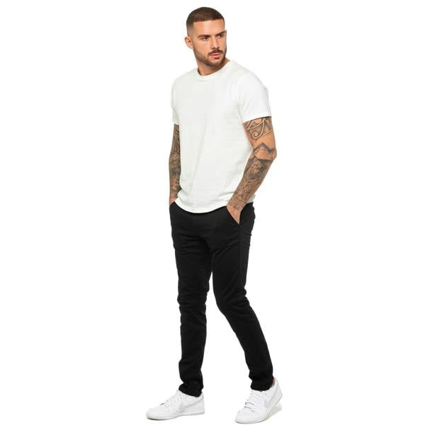 Enzo Mens Crew Neck T-Shirt - White