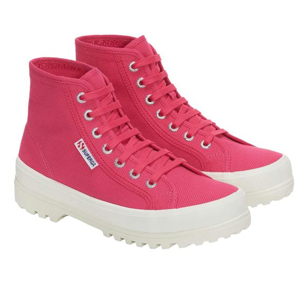 Superga Womens/Ladies 2341 Cotu Alpina High Tops - Fuchsia Pink/Avorio - 