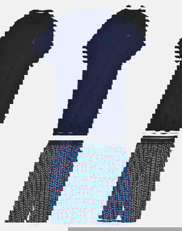 British Boxers Men's Bamboo Short Pyjama Set - Minimalist Geometric