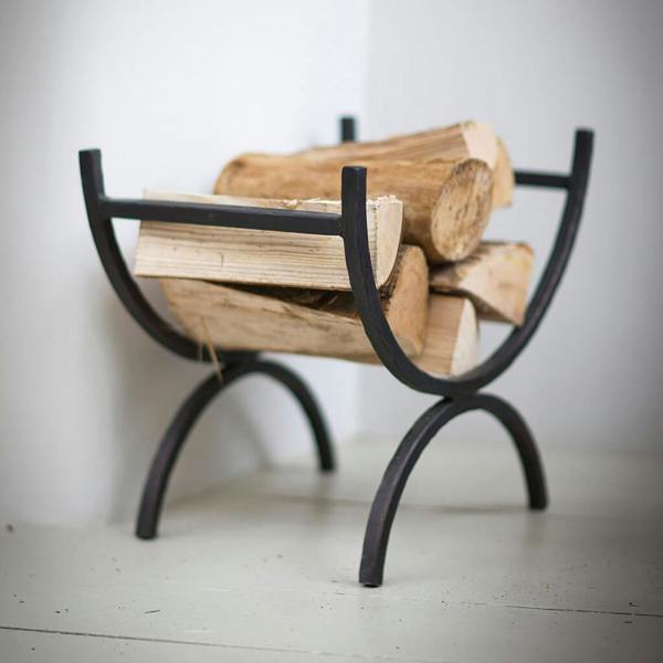 Wrought Iron Log Holder - alternative angle