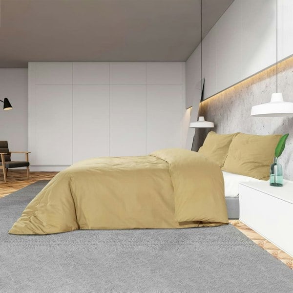 Berkfield Duvet Cover Set Taupe 200x200 cm Light-weight Microfiber