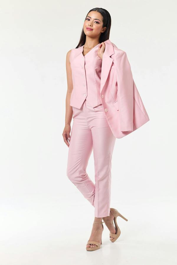 LuvForever Blush Pink 3-Piece Trouser Suit