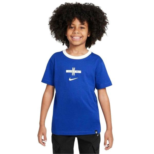 Nike Childrens/Kids 2025 England Cotton T-Shirt - Blue - 