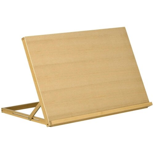 Bobobiy Desktop Table A2 Easel Craft Workstation, Adjustable Beechwood Table Top Easel, Portable Folding Artist Drawing & Sketching Board for Adults