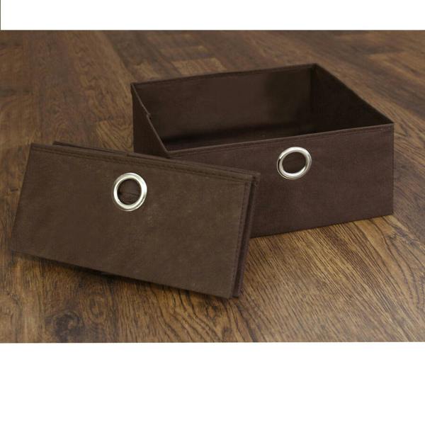WALPLUS Stylish /BR Wall-mounted Storage or Desk Hutch with 2 Bin Drawers, Espresso/Brown for Study Room - SKU 10005EX
