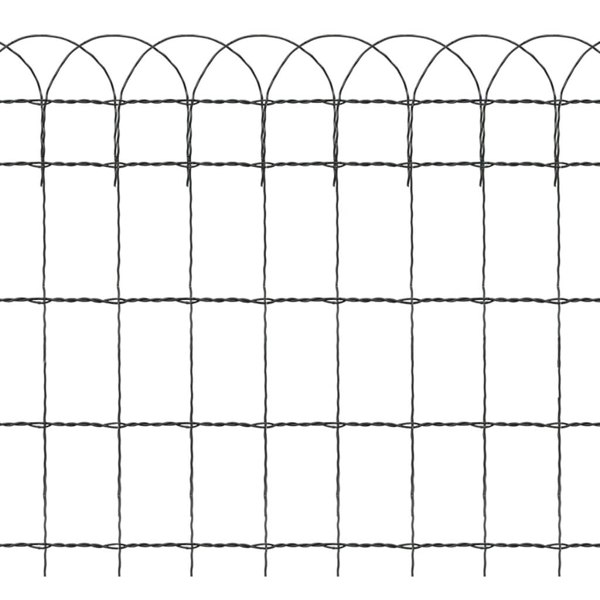 Berkfield Garden Border Fence Powder-coated Iron 25x0.65 m