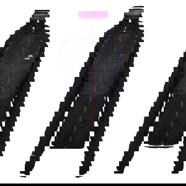 Regatta Womens/Ladies Steren II Hybrid Jacket - Black/Flamingo Pink