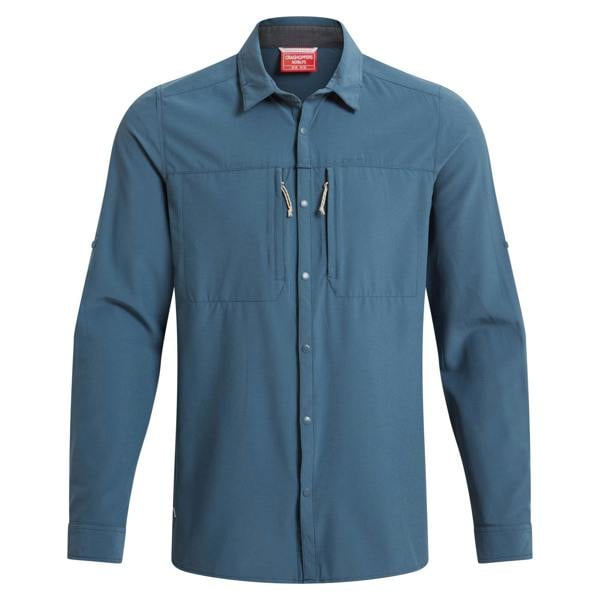Craghoppers Mens Nosilife Long-Sleeved Shirt - Blue Stone - 
