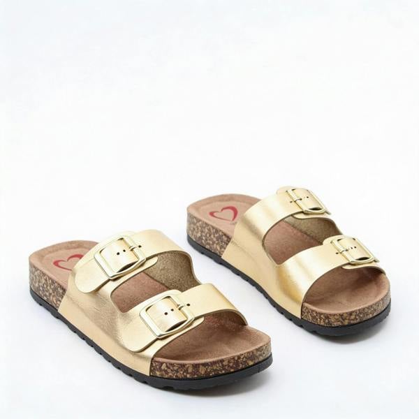 Heavenly Feet HARMONY2 Mules Sandals   in  Gold