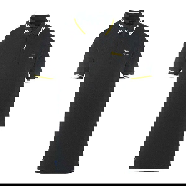 Aquascutum Unisex Adult Double Tipped Collar Logo Polo Shirt - Black