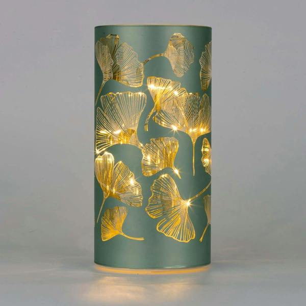 22cm Christmas LED Glass Vase Table Decoration with Warm White Lights for Indoor Festive Display image 1