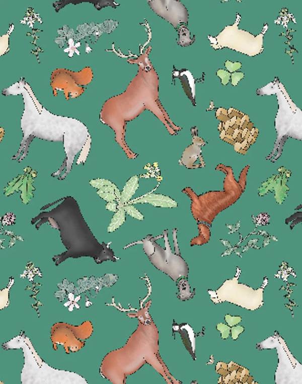 Art on Scarves Recycled Bottle Scarf - Irish Wildlife