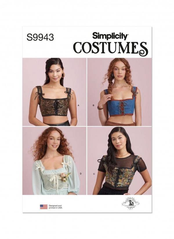 Simplicity Sewing Pattern 9943, Corsets, Costumes for Women, K5 (8-10-12-14-16) - Intermediate
