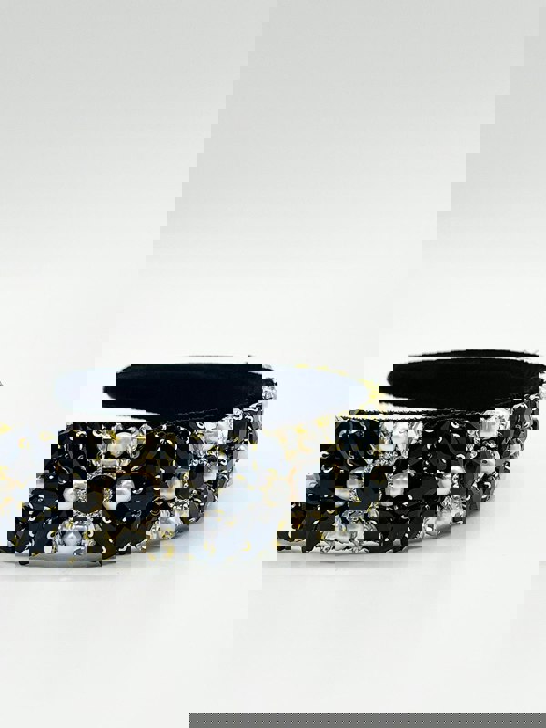 SVNX Embellished Crystal Headband In Black