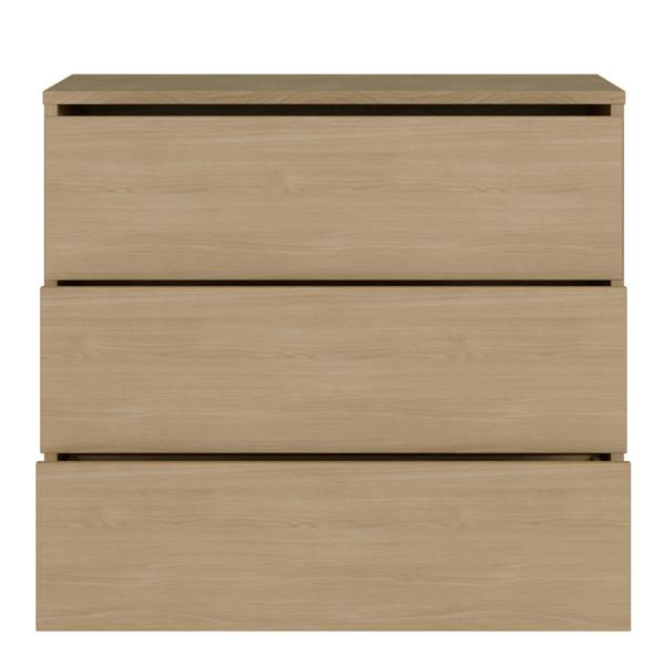 Alice Springs 3 Drawer Chest with Push-to-Open Drawers in Elegancia Oak