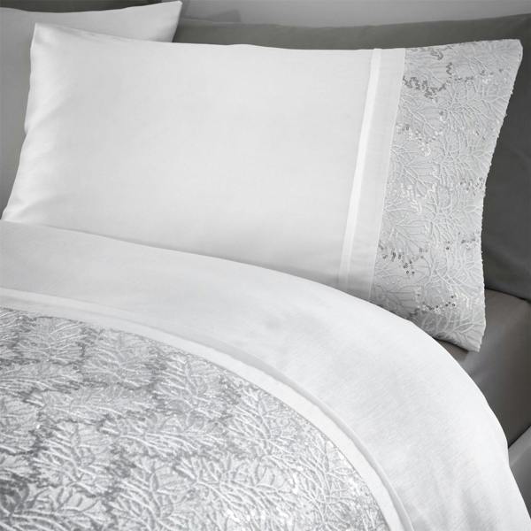 Rouen White Duvet Cover Set