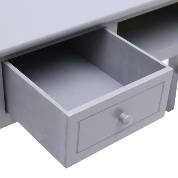 Berkfield Writing Desk Grey 110x45x76 cm Wood