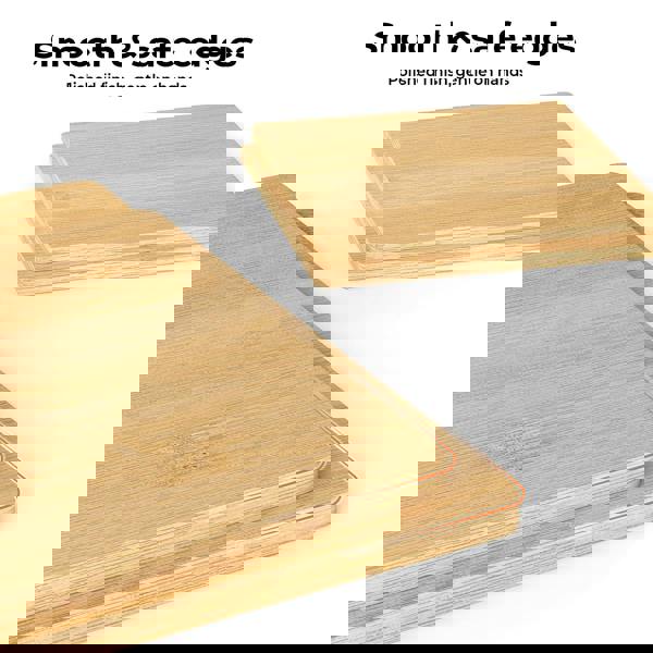 Toque 8 Pcs Natural Bamboo Placemat Coaster Heat-resistant Mat Storage Tray Dish