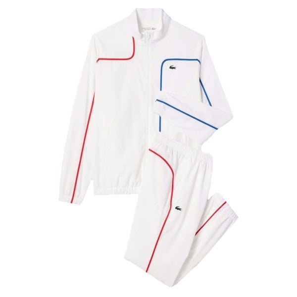 Lacoste Mens Colour Block Tennis Tracksuit - White