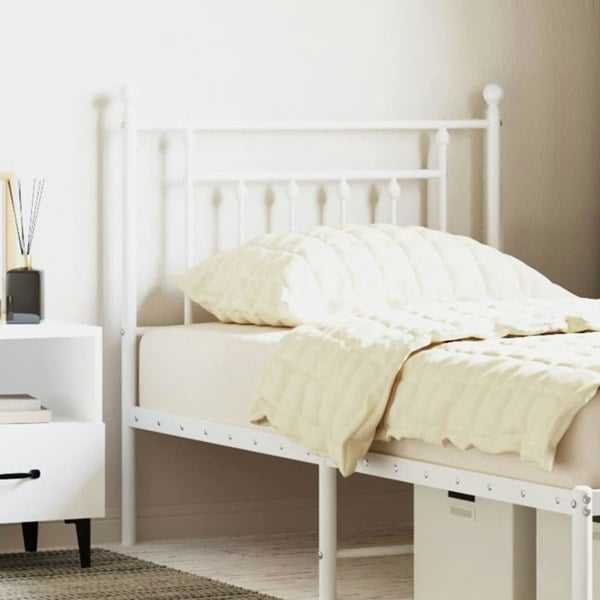 Berkfield Metal Headboard White 80 cm