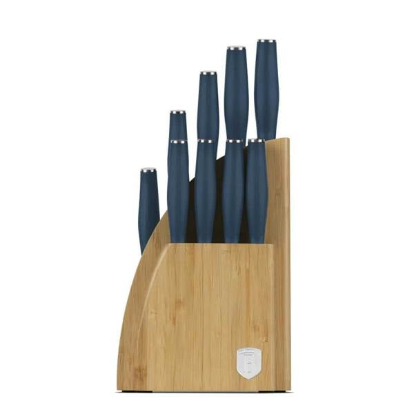 Berlinger Haus 10 Piece Knife Set with Bamboo Stand Matt Blue BH3145