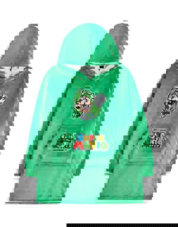 Nintendo Boys Green Luigi Blanket Hoodie