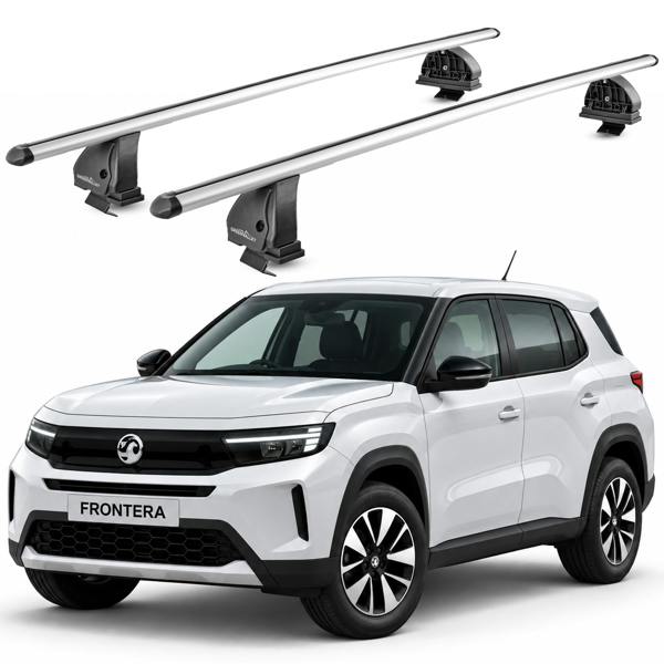 Green Valley Aero Roof Rack Bars Vauxhall Frontera 2025+ onwards, Aluminium Aerodynamic + Locks