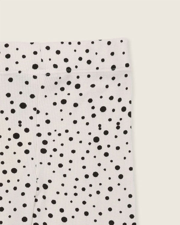 organic cotton Cream Abstract Spot Print Leggings - image 3