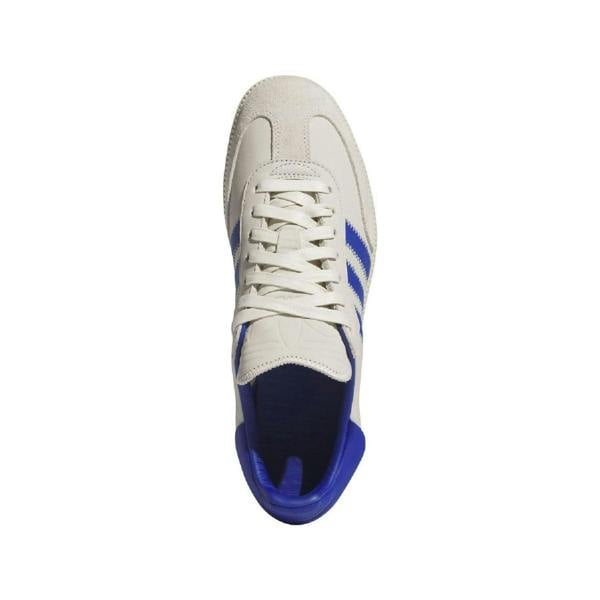 Adidas Mens Humanrace Samba 3 Stripes Leather Trainers - White/Blue - 