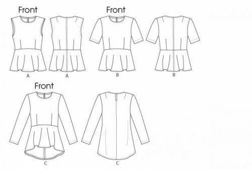 Vogue Sewing Pattern 8815, Tops for Women, 8-10-12-14-16 - Easy