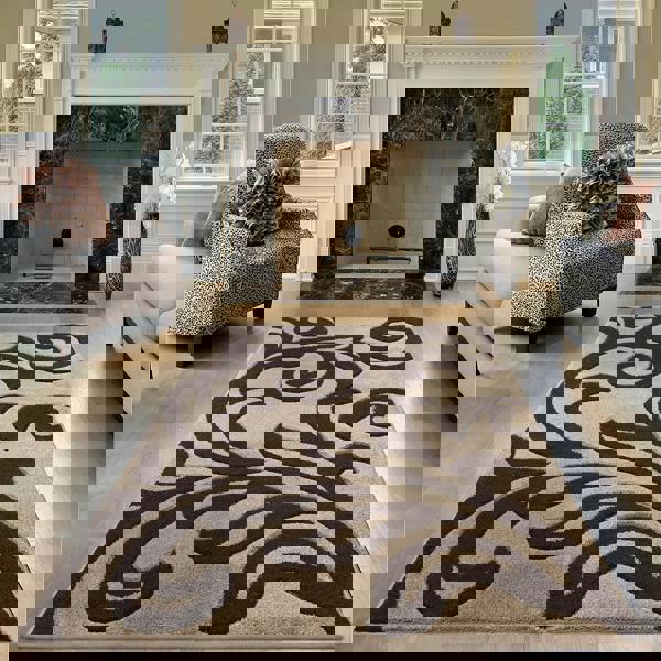 Smart Living Carved Rug Florence - Beige Brown