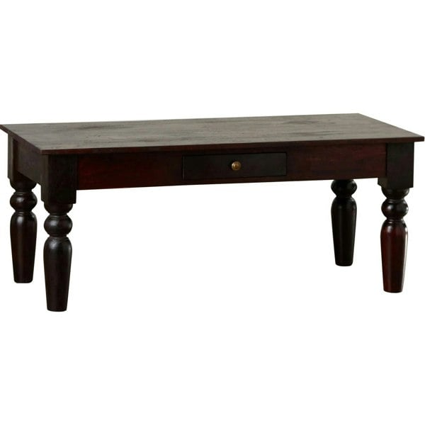 IH Design Jinita Dark Wood Coffee Table with Drawer
