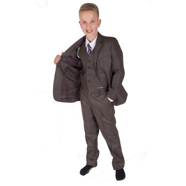 Cinda 5 Piece Brown Suits Wedding Page Boy Party Prom