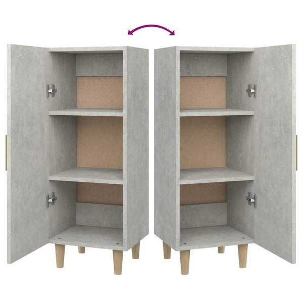 Berkfield Sideboard Concrete Grey 34.5x34x90 cm Engineered Wood