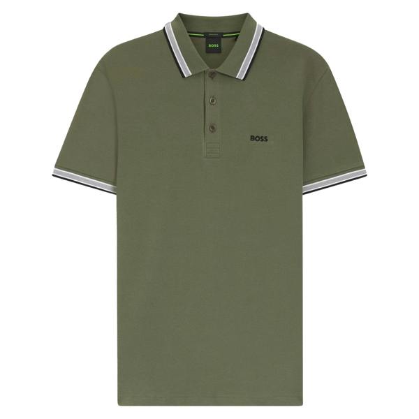 BOSS Paddy Piqué Polo Shirt Olive