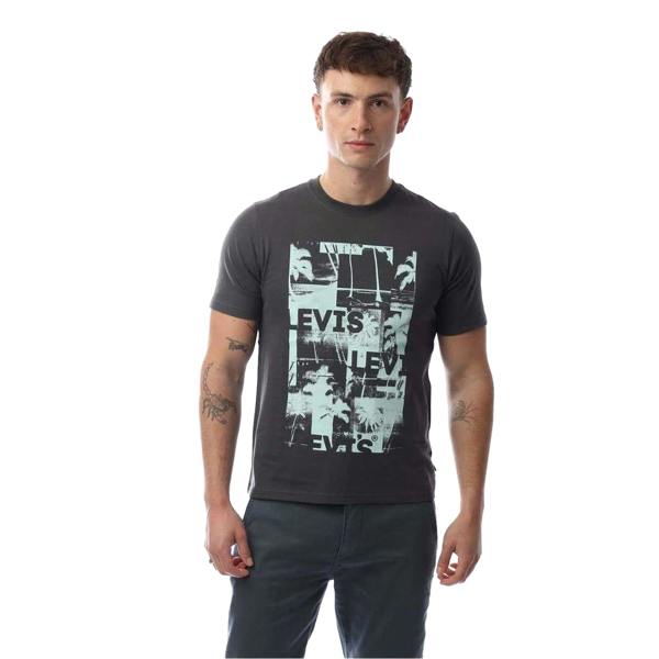 Levis Mens Graphic Print Relaxed Fit T-Shirt - Black - 