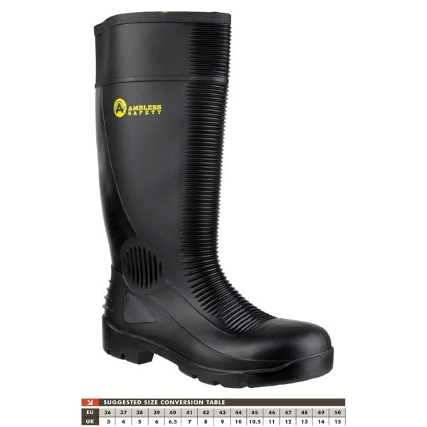 Amblers Safety FS100 Construction Men's Safety Wellingtons in Black