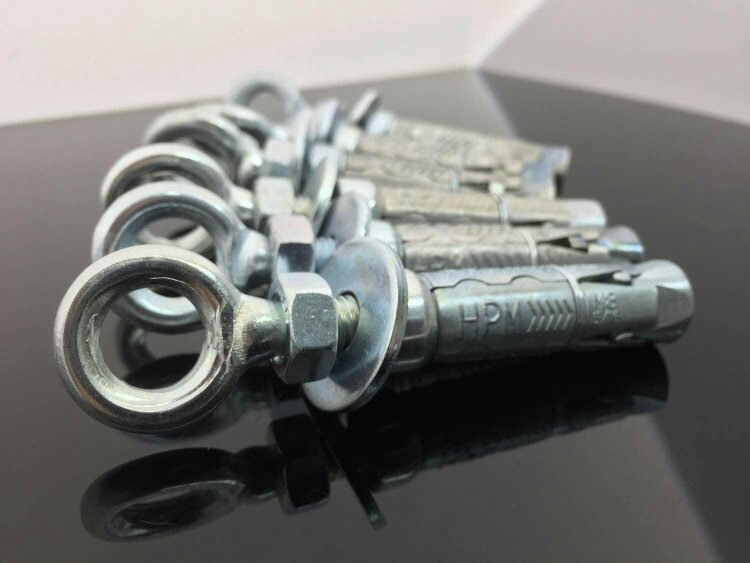 Fixaball M10 Eye Bolt High Tensile Masonry Shield Anchor Zinc
