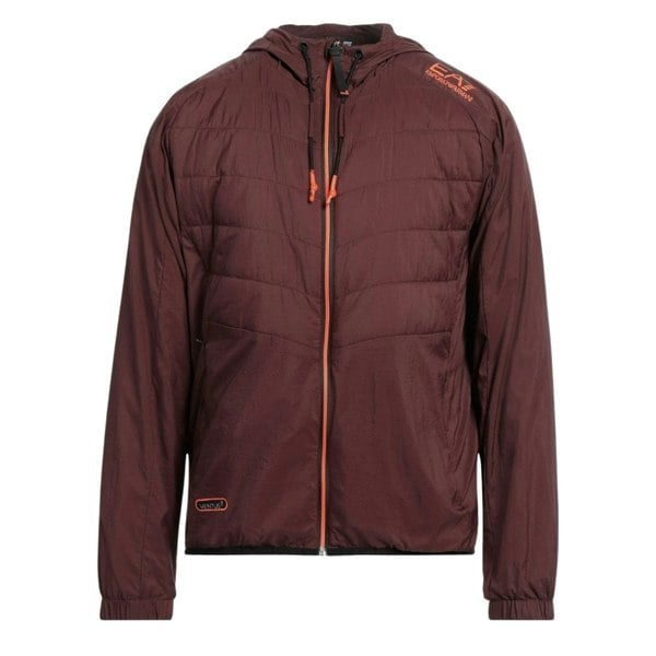 Emporio Armani EA7 Lightweight Hooded Bitter Chocolate Bomber Jacket