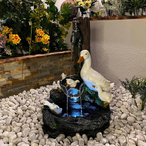 Tranquillity Water Features Duck Family Animal Fountain Water Feature