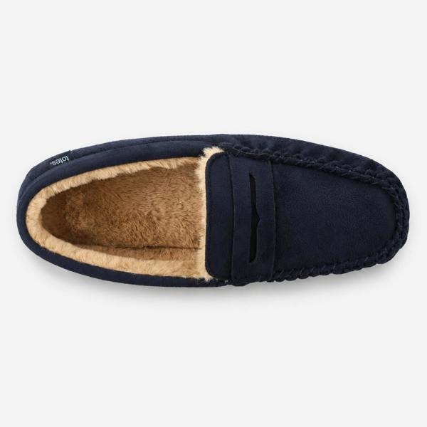 Totes SUEDETTE MOCCASIN SLIPPER Moccasins   in  Navy