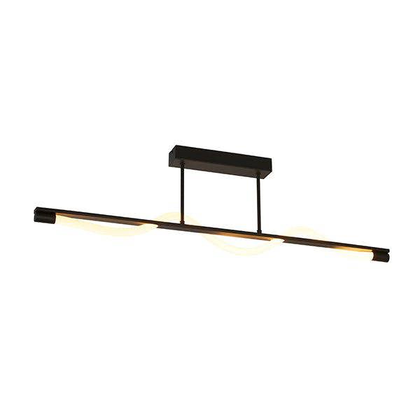 Pagazzi Lighting Diego Matte Black LED Semi Flush Ceiling Light