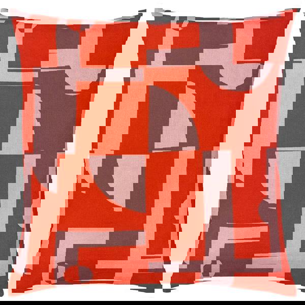 Furn Manhattan Abstract Cushion Cover - Red/Pink